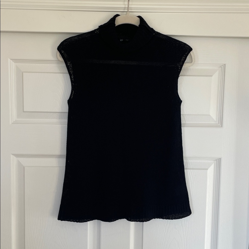 DKNY Black Knit Turtleneck Sleeveless Lightweight Tank Top Women's S - Picture 4 of 7